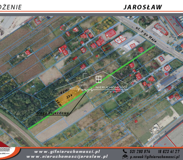 Podkarpackie. Jarosław. ul. 3 Maja. Sprzedaż działek (1024/2609/OGS)