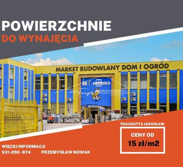 Podkarpackie. Jarosław. ul. Romualda Traugutta. Wynajem powierzchni komercyjnych (370/2609/OLW)